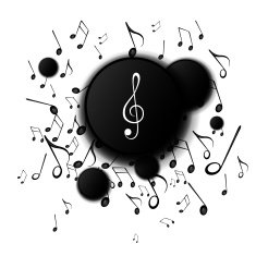 Vector Background with Music Notes N8