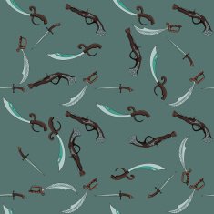 doodle weapons pattern pistol cutlass sword
