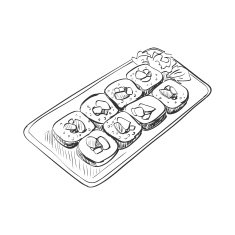 doodle sushi N6