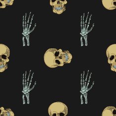 doodle skull pattern