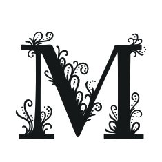 Set of Isolated stylized calligraphic illustrations N2