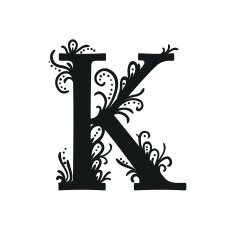 Set of Isolated stylized calligraphic illustrations N4
