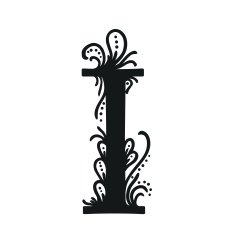 Set of Isolated stylized calligraphic illustrations N6