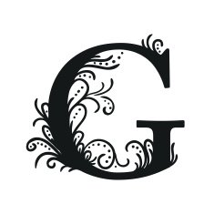Set of Isolated stylized calligraphic illustrations N7