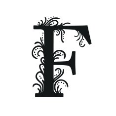 Set of Isolated stylized calligraphic illustrations N8
