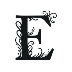 Set of Isolated stylized calligraphic illustrations N9