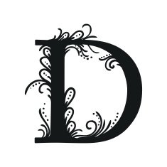 Set of Isolated stylized calligraphic illustrations N10