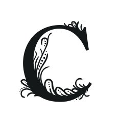Set of Isolated stylized calligraphic illustrations N11