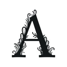 Set of Isolated stylized calligraphic illustrations N12