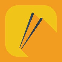 Flat modern design with shadow icons Japanese sushi N9