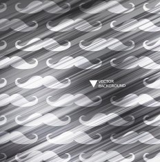 Mustache background in modern style N3