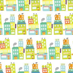Seamless pattern with houses N4