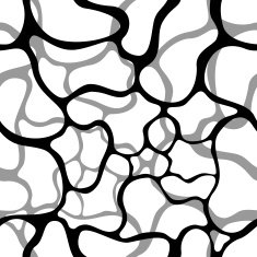 Abstract black ink pattern