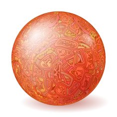 Ball isolated on a white background with simple natural N2
