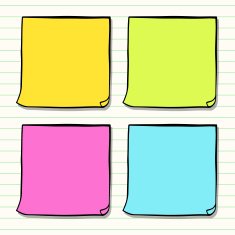 classic yellow paper sticker