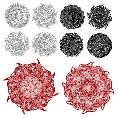 set of round ornament