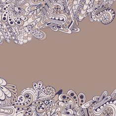 Hand drawn doodle card pattern N2