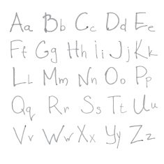 Hand drawn vector alphabet N4