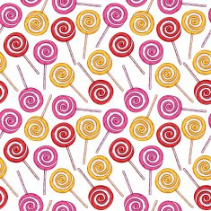 Colorful lollipops seamless pattern Sketch style