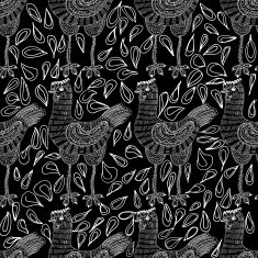 Chicken hen vintage hand drawn vector illustration