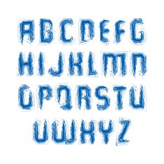 Handwritten colorful vector uppercase letters stylish capital l
