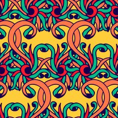 Vector seamless pattern - abstract background in bright colors