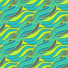 Abstract seamless pattern with doodle wave neon color