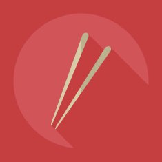 Flat modern design with shadow icons Japanese sushi N35