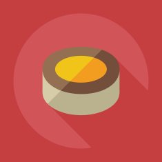 Flat modern design with shadow icons Japanese sushi N37
