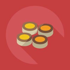 Flat modern design with shadow icons Japanese sushi N45