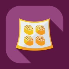 Flat modern design with shadow icons Japanese sushi N47