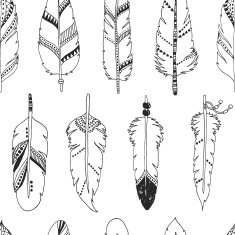 Vector feather background retro pattern