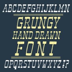 Hand Drawn vector font N3