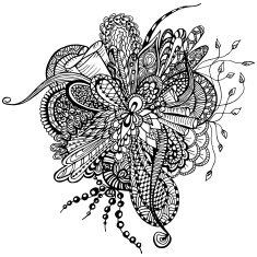 Abstract flower in the style of Doodle N4