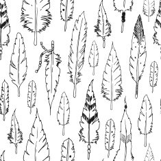 Vector feather background retro pattern N2