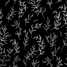 Black and white floral seamless pattern Vector illustration