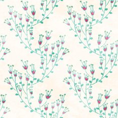Seamless pattern with hand drawn flowers