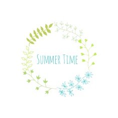 Hand drawn summer time vintage floral elements N6