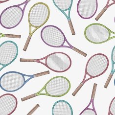tennis racquets seamless pattern
