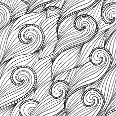 Vector Seamless Pattern of Wave