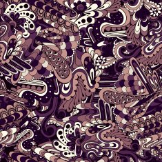Hand drawn doodle seamless pattern N7