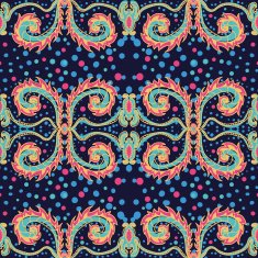 tribal curly abstract hand-drawn seamless pattern N7