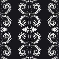 tribal curly abstract hand-drawn seamless pattern N8