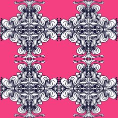 tribal curly abstract hand-drawn seamless pattern N9