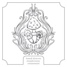 Mushroom and Abstract Pattern Five