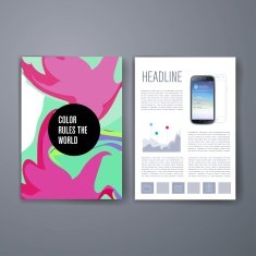 Colorful stains bright cards or pages layout template N6
