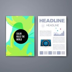Colorful stains bright cards or pages layout template N21