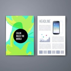Colorful stains bright cards or pages layout template N22