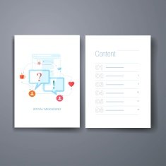 Modern online communication q&a qustion and answer flat icons