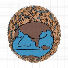 Hand drawn Population of Our World in Colour